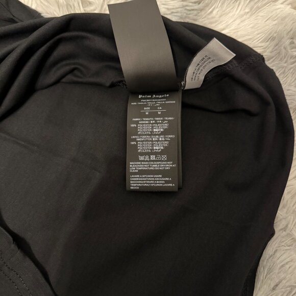 Palm Angels Yellow Grafitti Star Logo Black T-Shirt Size Large - Picture 2 of 3